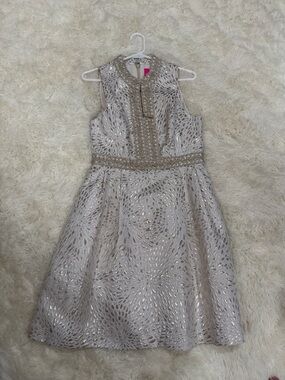 Lilly Pulitzer Franci Dress gold metallic